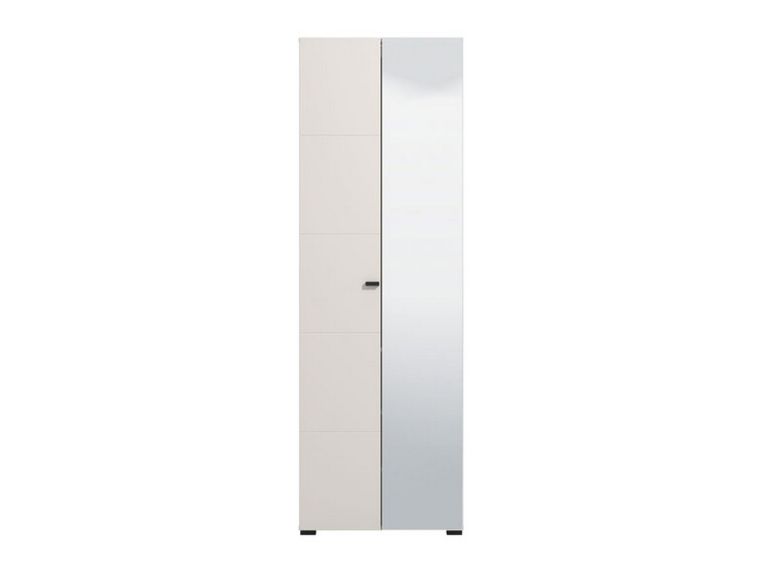 Guardaroba 2 Ante Bianco Bianco Appendiabiti 3 Ripiani 64x194h cm, 4 Vani - Azzano