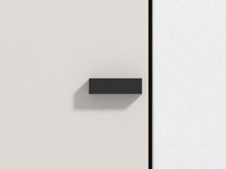 Guardaroba 2 Ante Bianco Bianco Appendiabiti 3 Ripiani 64x194h cm, 4 Vani - Azzano