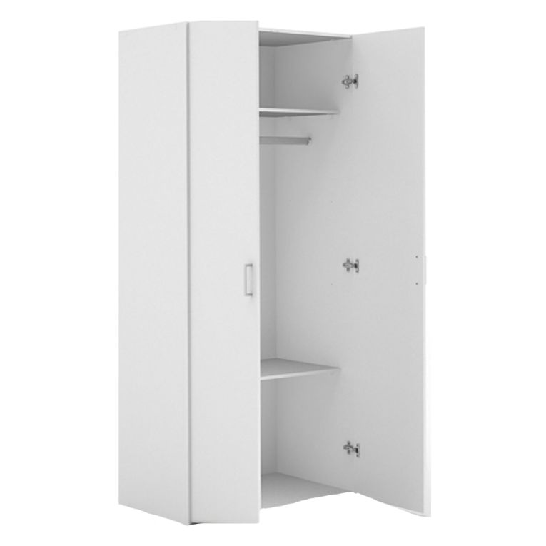 Guardaroba 2 ante- bianco camera da letto 77x175h cm - Alibabba