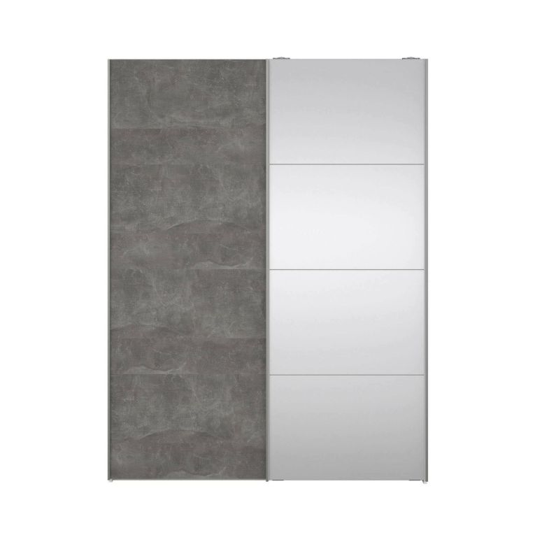 Guardaroba 2 ante bianco e grigio 150x200h cm - Seraphine