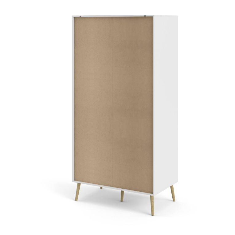 Guardaroba 2 ante bianco e quercia 98x200h cm - Archilllo