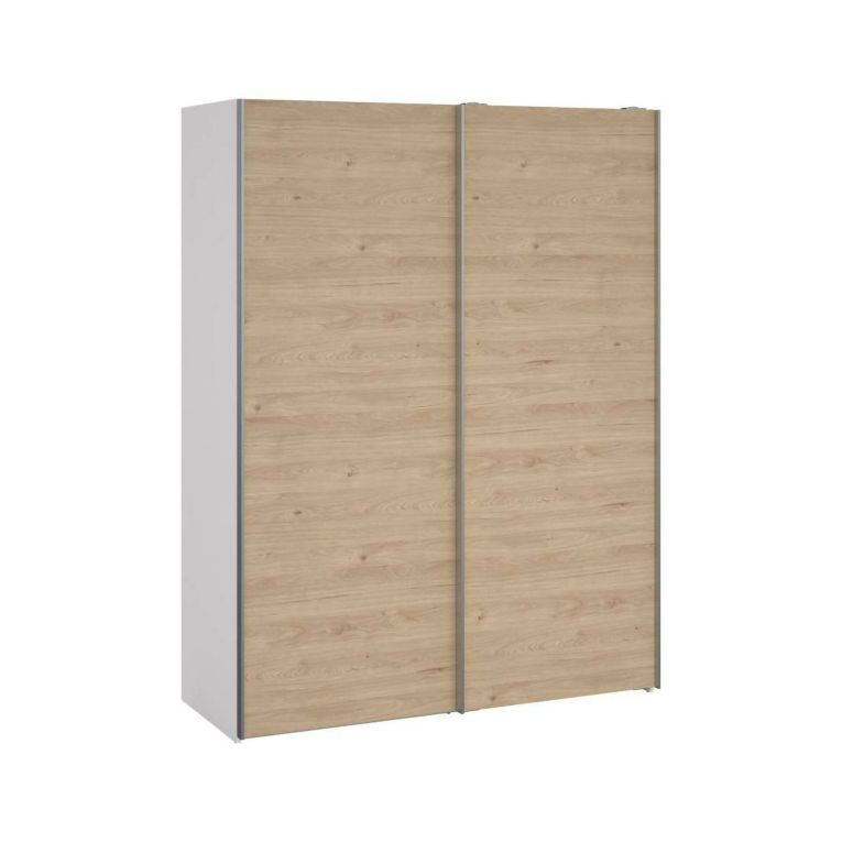 Guardaroba 2 ante bianco e rovere 150x200h cm - Maurice