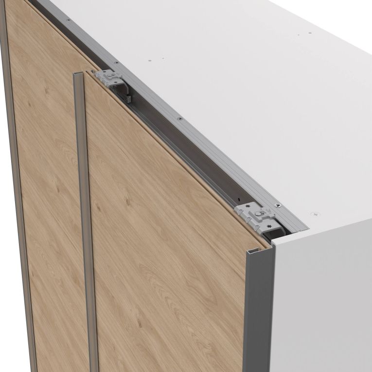 Guardaroba 2 ante bianco e rovere 150x200h cm - Maurice