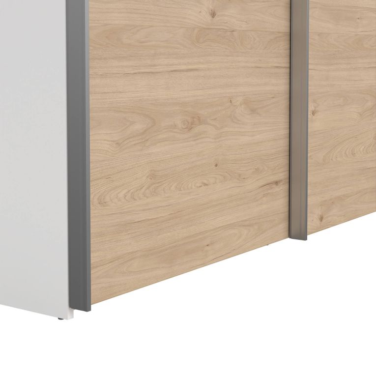 Guardaroba 2 ante bianco e rovere 150x200h cm - Maurice