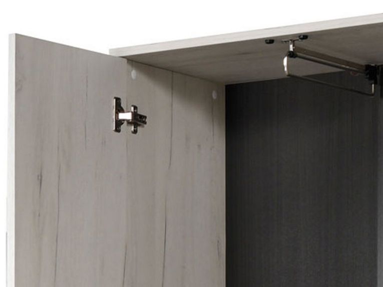 Guardaroba 2 Ante Bianco Larice Marrone Noce un Ripiano Appendiabiti 67.5x195h cm, Apertura Battente - Pinasca
