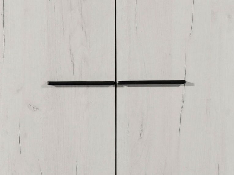 Guardaroba 2 Ante Bianco Larice Marrone Noce un Ripiano Appendiabiti 67.5x195h cm, Apertura Battente - Pinasca