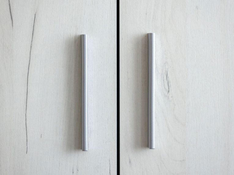Guardaroba 2 Ante Bianco Larice Marrone Rovere Appendiabiti Cassetti 80x202h cm, un Ripiano - Egna