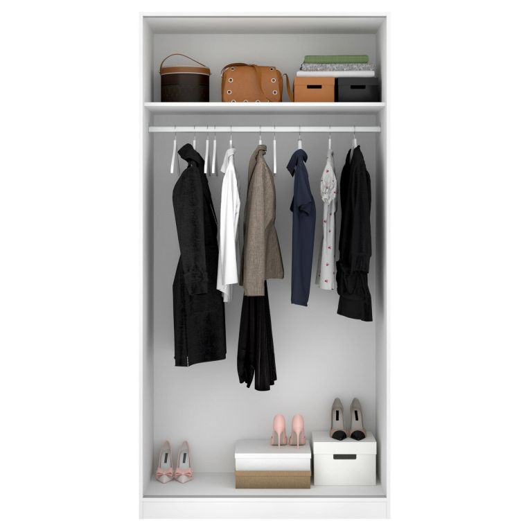 Guardaroba 2 ante bianco lucido 100x204h cm - Abigale