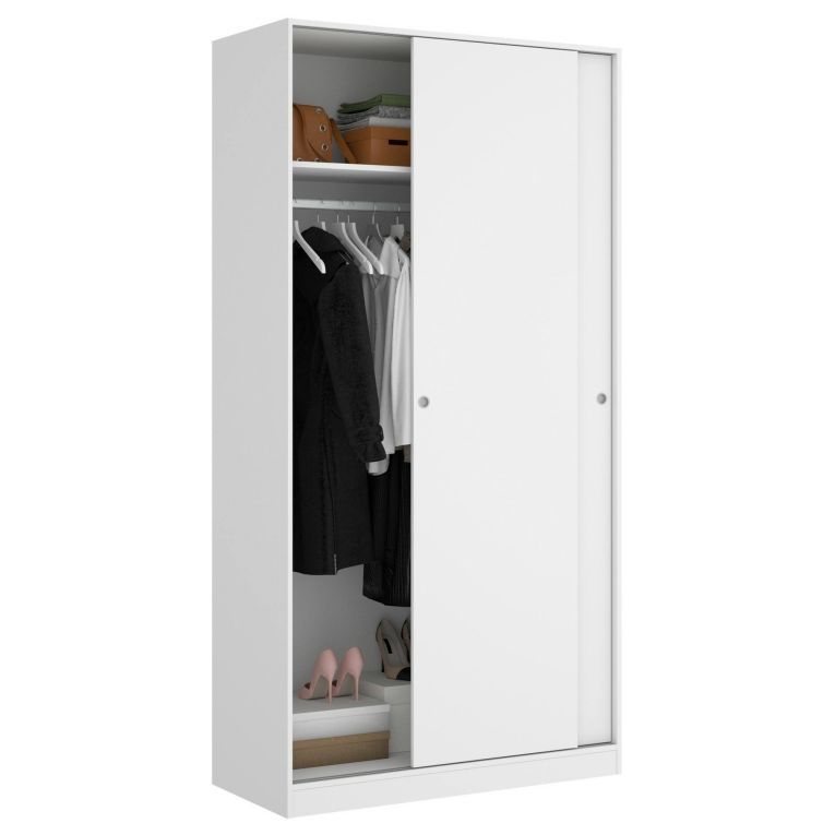 Guardaroba 2 ante bianco lucido 100x204h cm - Abigale