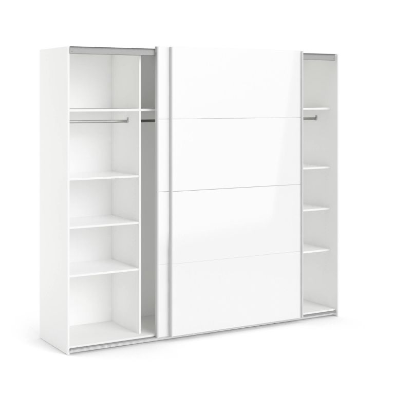 Guardaroba 2 ante bianco lucido 242x220h cm - Kauri