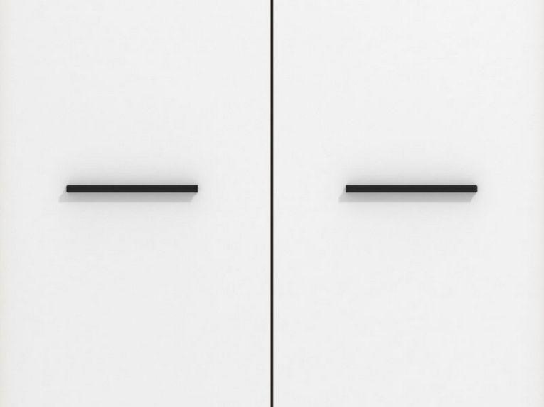 Guardaroba 2 Ante Bianco Marrone Rovere Nodi Appendiabiti un Ripiano 80.5x203.5h cm, 2 Ante - Santadi