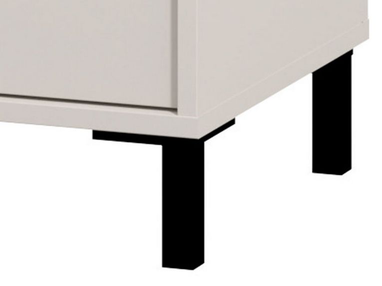 Guardaroba 2 Ante Bianco Nero Appendiabiti 2 Ripiani 54.5x205.5h cm, 3 Vani - Monta