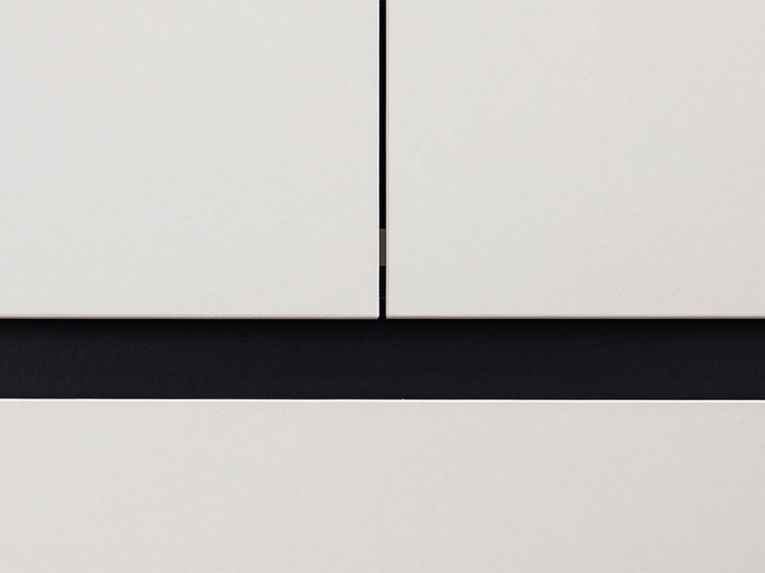 Guardaroba 2 Ante Bianco Nero Appendiabiti 3 Cassetti 93x211h cm, un Ripiano - Vimercatii