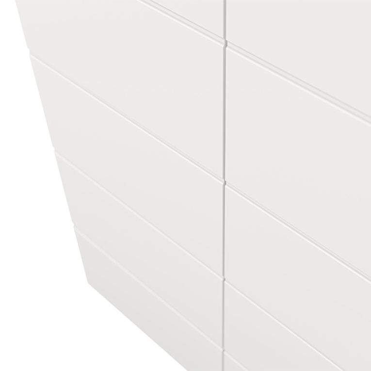 Guardaroba 2 Ante Bianco Opaco Nero Appendiabiti un Ripiano 79x208h cm, 2 Ante - Pomar