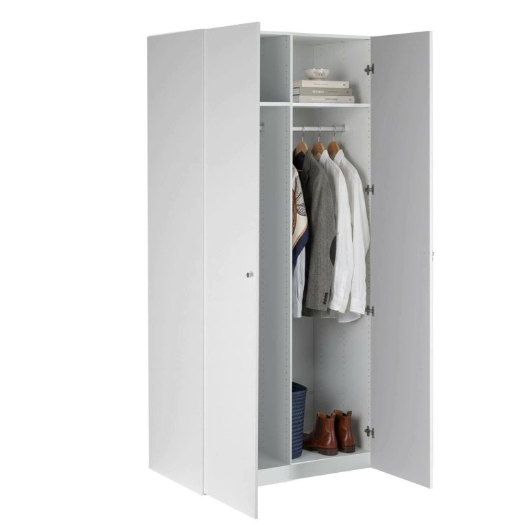Guardaroba 2 ante- bianco salvaspazio 100x218h cm - Anagni