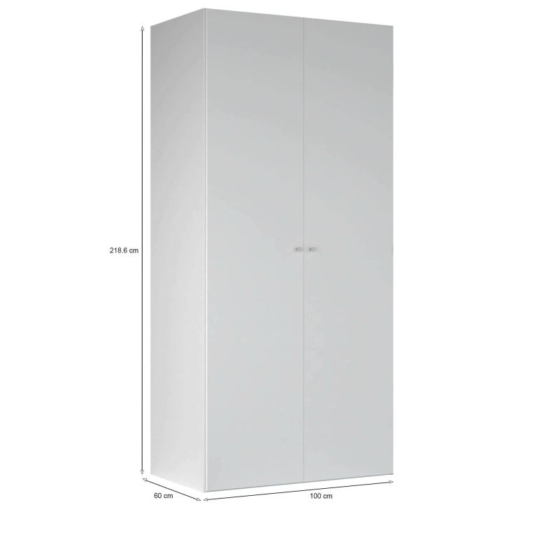 Guardaroba 2 ante- bianco salvaspazio 100x218h cm - Anagni