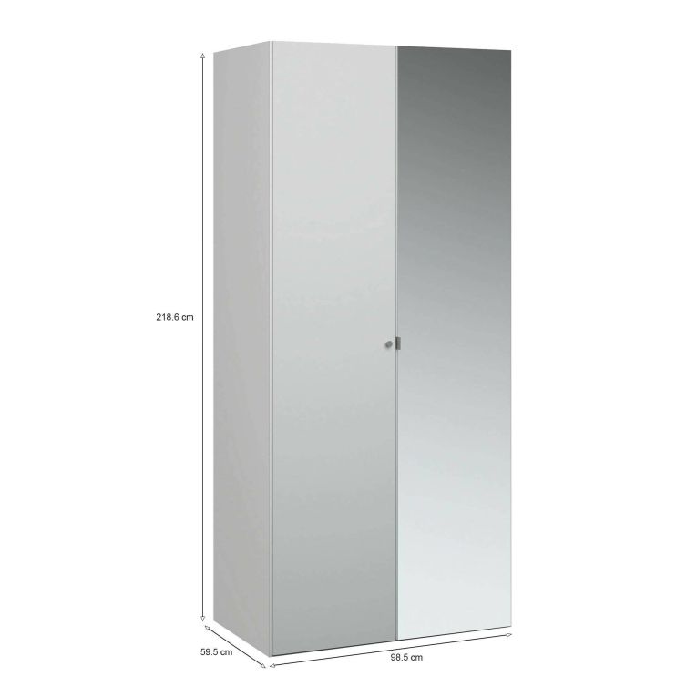 Guardaroba 2 ante- bianco salvaspazio 98x218h cm - Avise