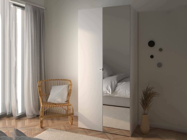 Guardaroba 2 ante- bianco salvaspazio 98x218h cm - Avise