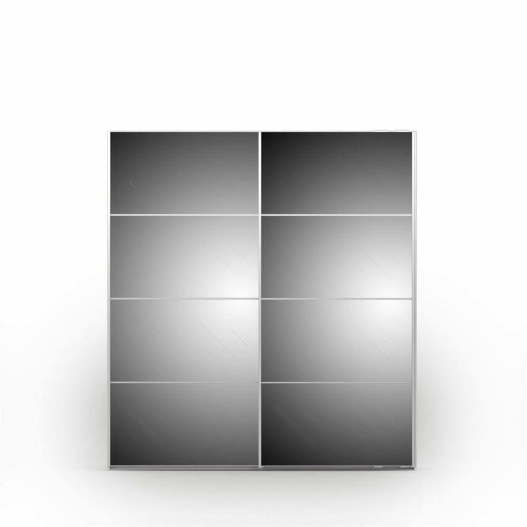 Guardaroba 2 ante Charline, Mobile camera da letto, Cabina armadio portabiti, Armadio appendiabiti, 182x64 h202 cm, Bianco