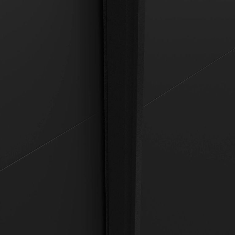 Guardaroba 2 ante Elina, Mobile camera da letto, Cabina armadio portabiti, Armadio appendiabiti, 61x182 h220 cm, Bianco e Nero