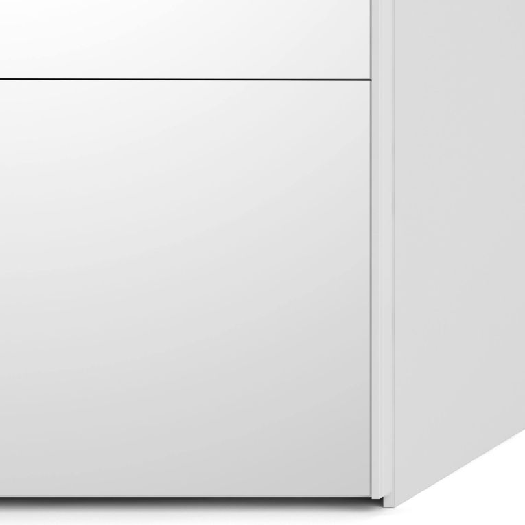 Guardaroba 2 ante Emeraude, Mobile camera da letto, Cabina armadio portabiti, Armadio appendiabiti, 61x182 h220 cm, Bianco
