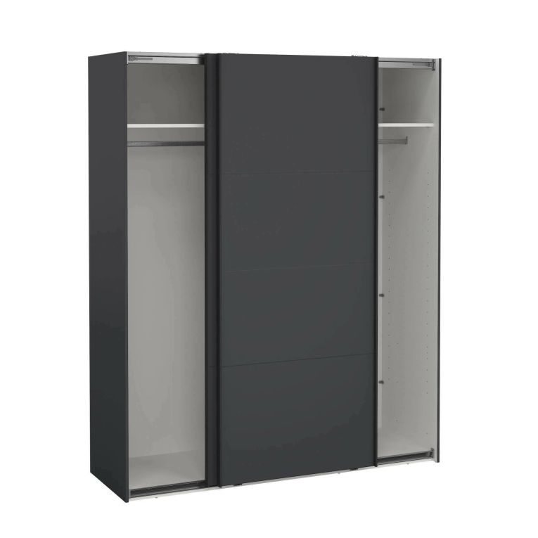 Guardaroba 2 ante- grigio ante scorrevoli 178x220h cm - Gomer