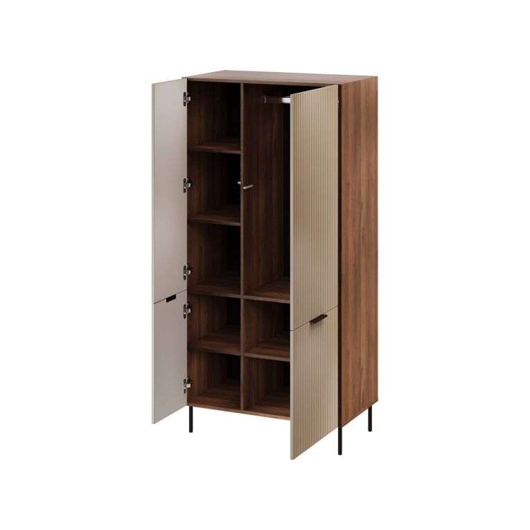 Guardaroba 2 ante Intelvi, 90x52 h185 cm, Beige