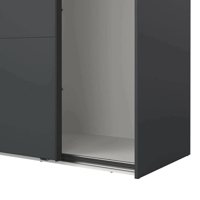 Guardaroba 2 ante- Margot, Mobile multifunzionale, Mobiletto scarpiera, Guardaroba porta scarpe, 65x179 h220 cm, Grigio