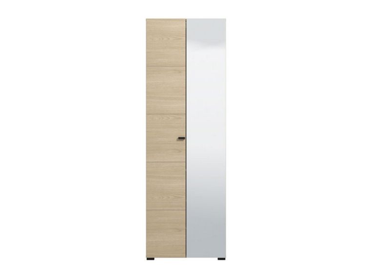 Guardaroba 2 Ante Marrone Rovere Marrone Appendiabiti 3 Ripiani 64x194h cm, 2 Ante - Azzano