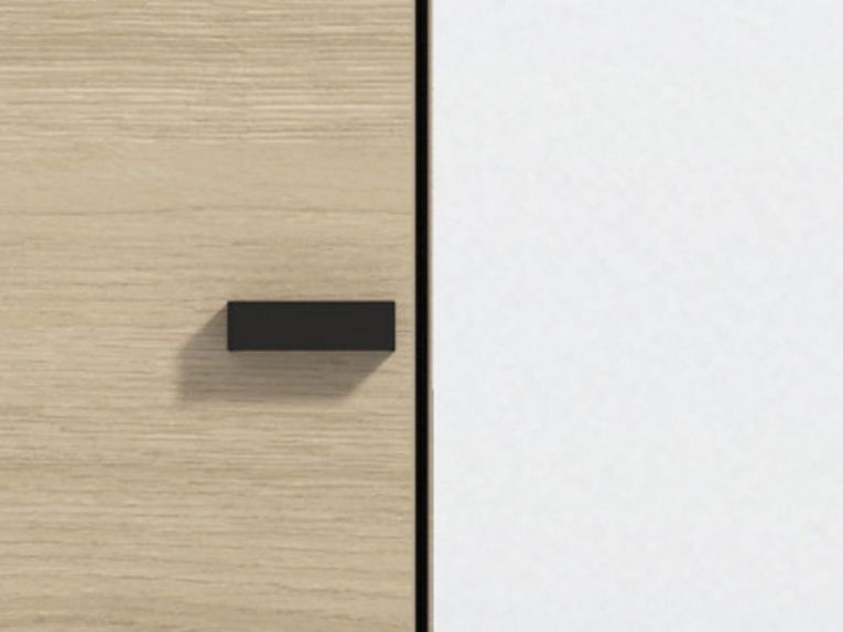 Guardaroba 2 Ante Marrone Rovere Marrone Appendiabiti 3 Ripiani 64x194h cm, 2 Ante - Azzano