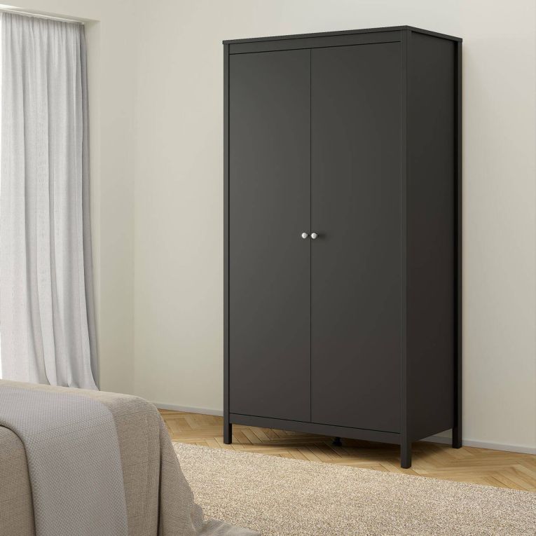 Guardaroba 2 ante nero 102x199h cm - Zagabria