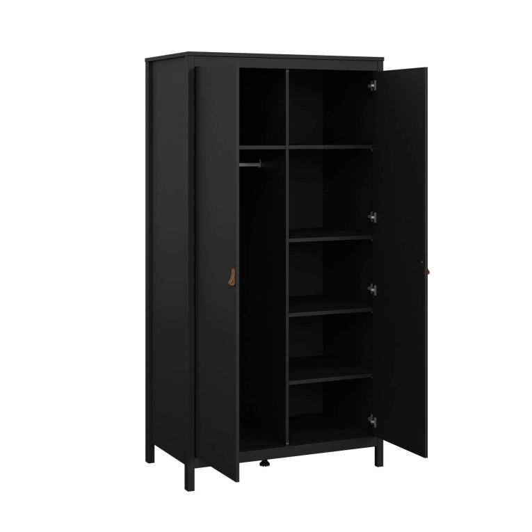 Guardaroba 2 ante nero 102x199h cm - Zagabria