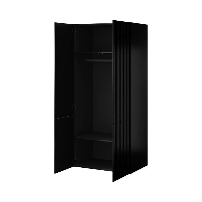 Guardaroba 2 ante nero 90x198h cm - Caiazzo