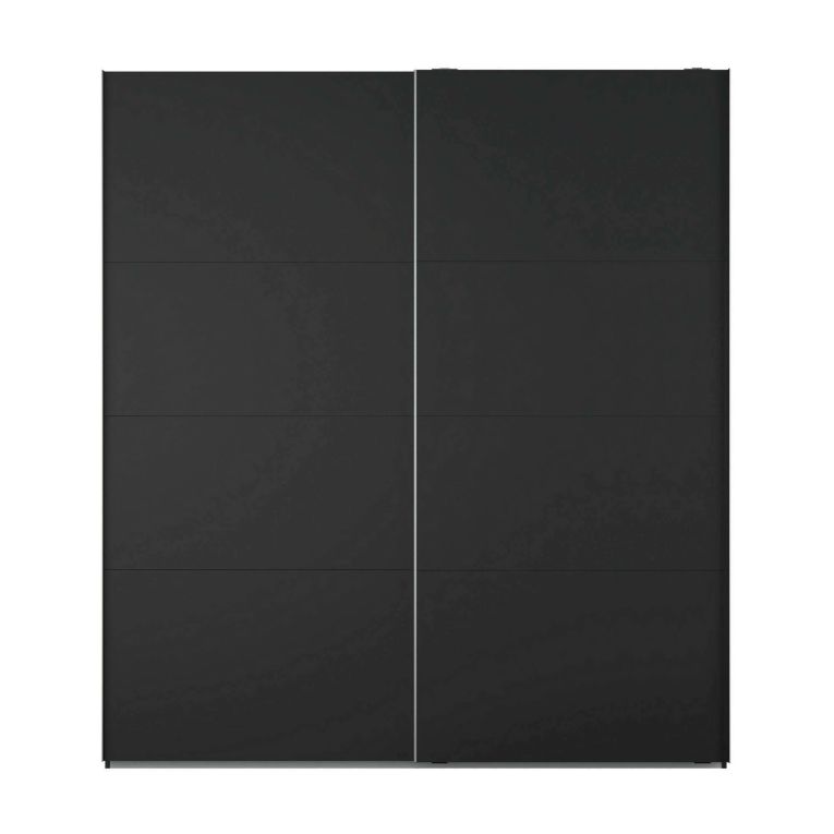Guardaroba 2 ante- nero ante scorrevoli 200x218h cm - Malakas