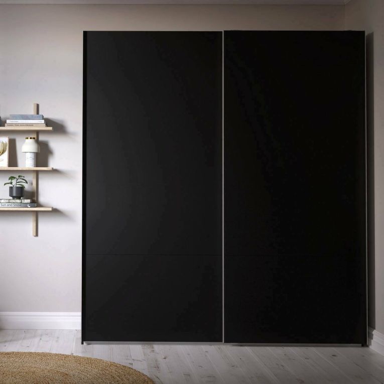 Guardaroba 2 ante- nero ante scorrevoli 200x218h cm - Malakas