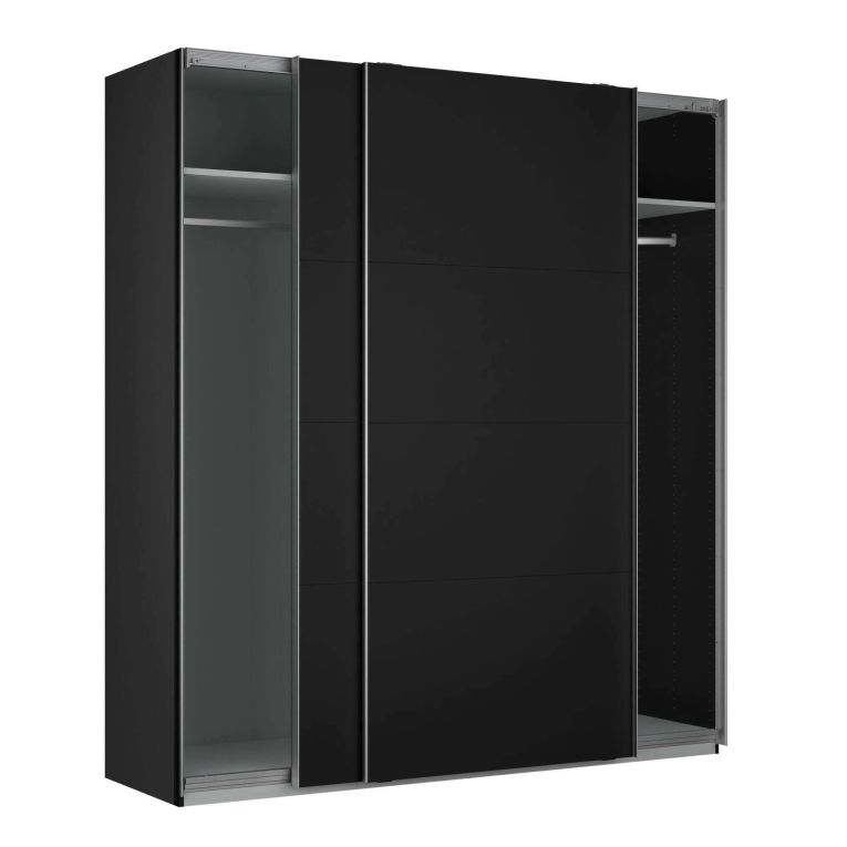 Guardaroba 2 ante- nero ante scorrevoli 200x218h cm - Malakas