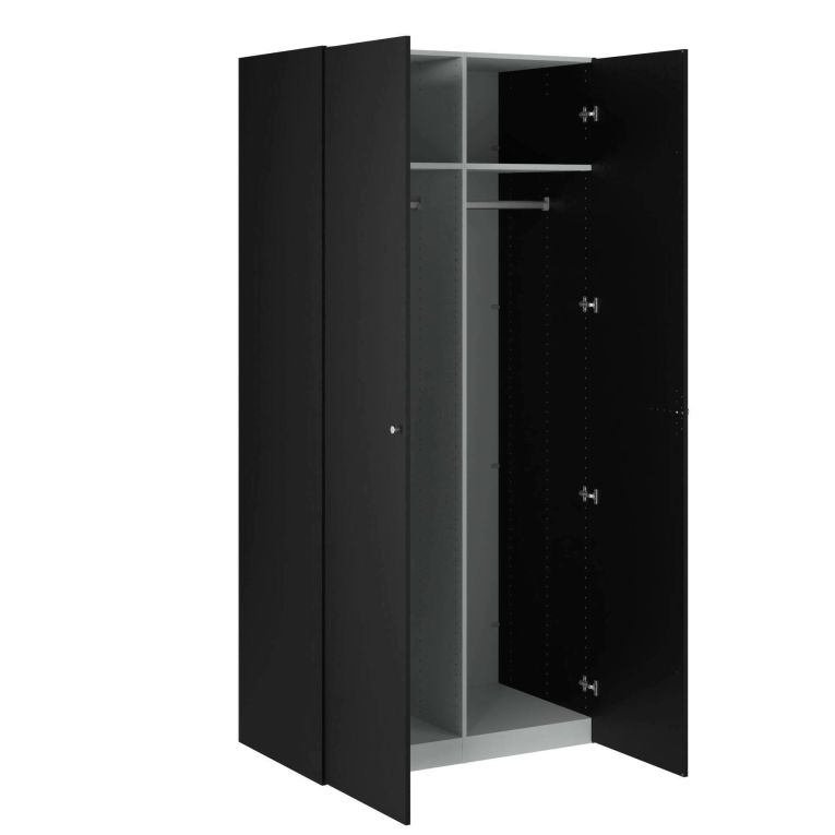 Guardaroba 2 ante- nero salvaspazio 100x218h cm - Anagni