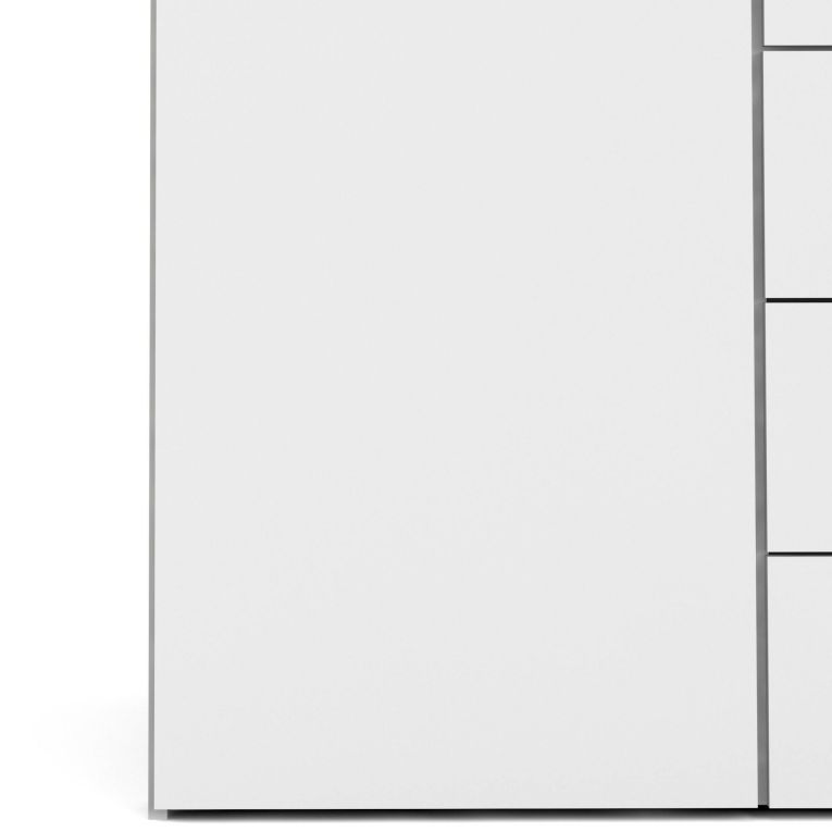 Guardaroba 2 ante Prisca, Mobile camera da letto, Cabina armadio portabiti, Armadio appendiabiti, 77x49 h175 cm, Bianco