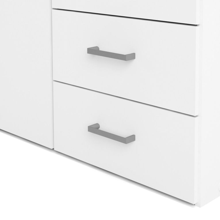Guardaroba 2 ante Prisca, Mobile camera da letto, Cabina armadio portabiti, Armadio appendiabiti, 77x49 h175 cm, Bianco