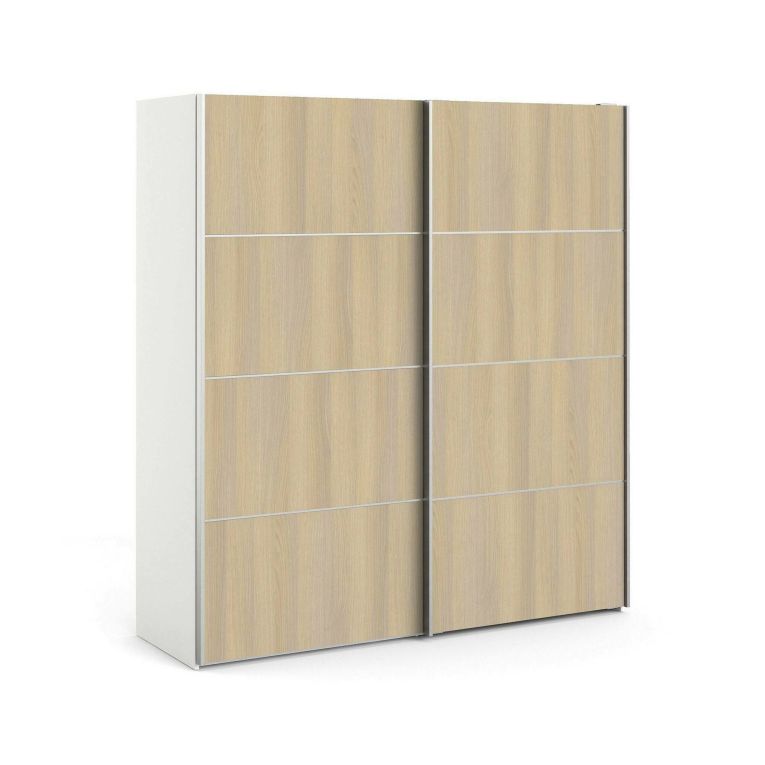Guardaroba 2 ante quercia e bianco 182x201h cm - Accadia