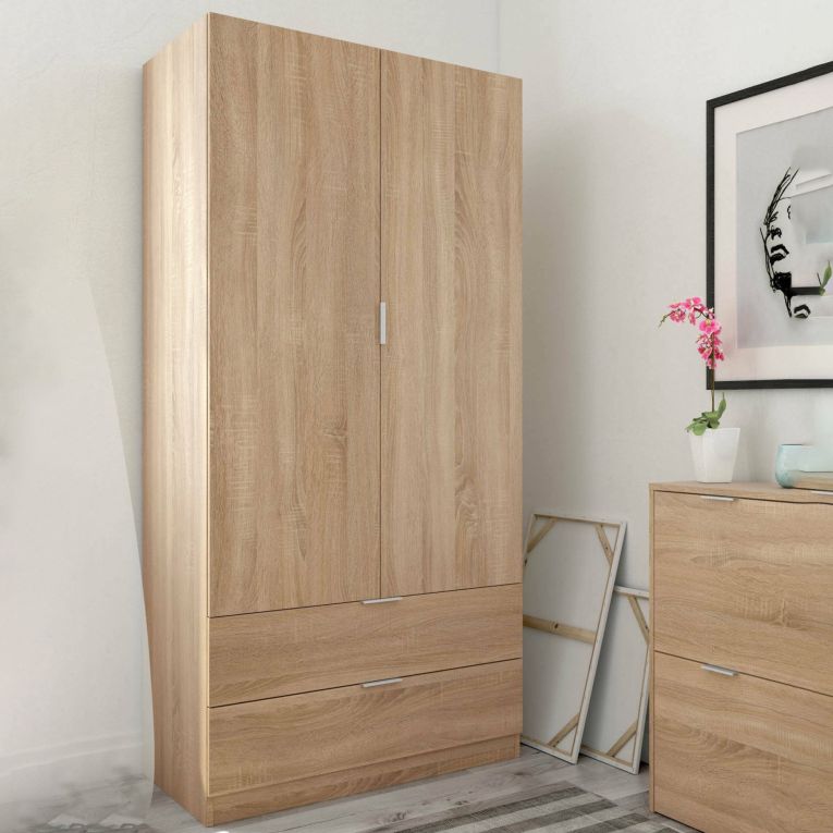 Guardaroba 2 ante rovere 81x180h cm - Appadu