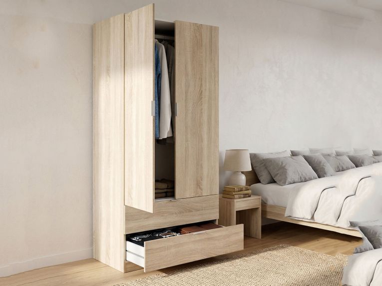 Guardaroba 2 ante rovere 81x180h cm - Appadu