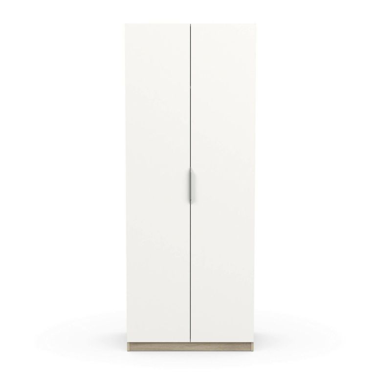 Guardaroba 2 ante rovere e bianco opaco 79x203h cm - Fioretta
