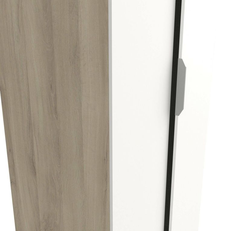 Guardaroba 2 ante rovere e bianco opaco 79x203h cm - Fioretta