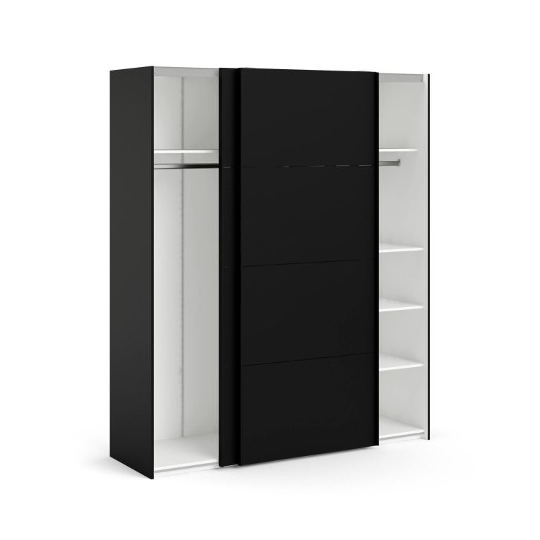 Guardaroba 2 ante scorrevoli nero 182x220h cm - Badesse