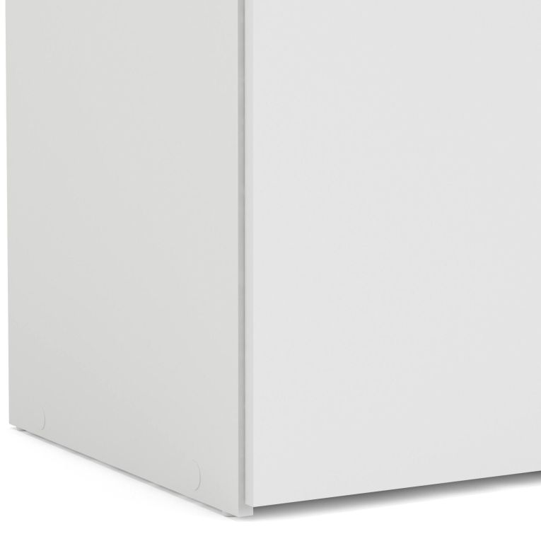 Guardaroba 2 ante Sylvie, Mobile camera da letto, Cabina armadio portabiti, Armadio appendiabiti, 50x78 h175 cm, Bianco