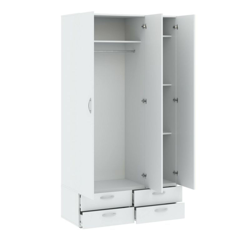 Guardaroba 3 ante bianco 110x214h cm - Randazzo