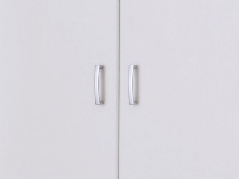 Guardaroba 3 Ante Bianco Appendiabiti 4 Ripiani 120x52 cm, 3 Ante - Licodia
