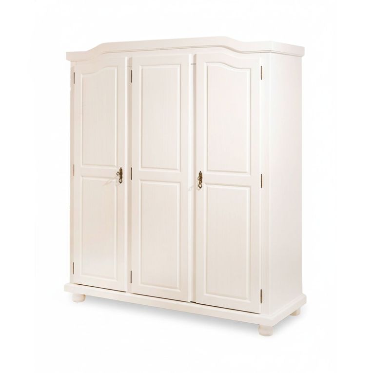 Guardaroba 3 ante- Bianco Appendiabiti 4 Ripiani 150x180h cm, Apertura Battente - Calosso
