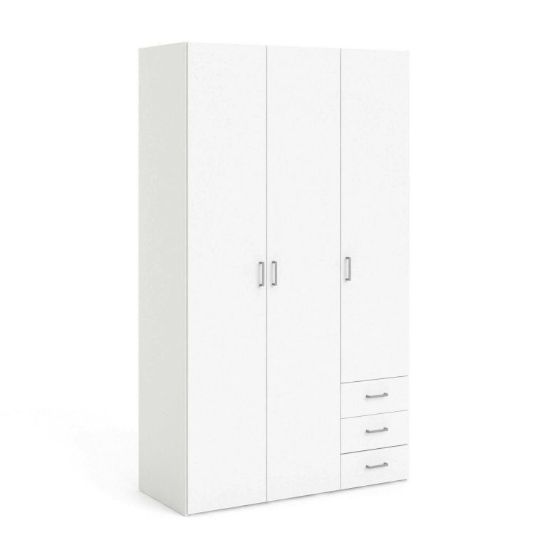Guardaroba 3 ante- bianco con cassetti 115x200h cm - Aquilone